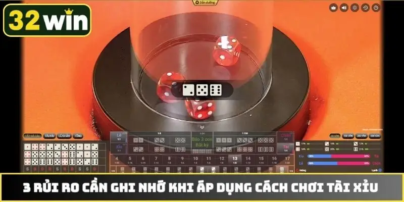 3 rủi ro cần ghi nhớ khi áp dụng cách chơi Tài Xỉu